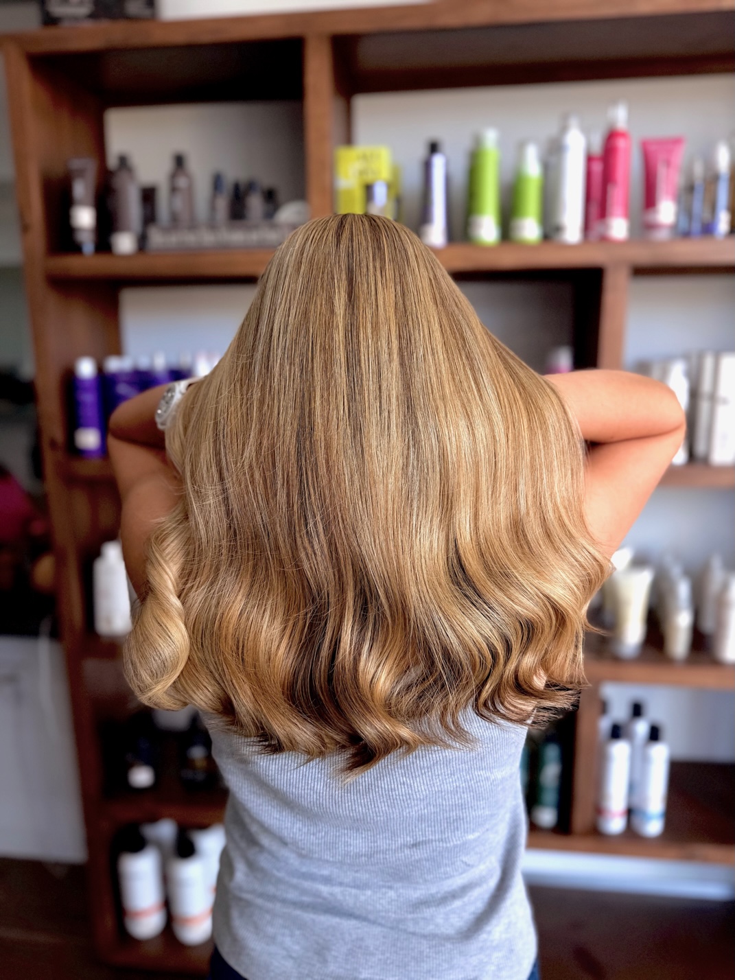 Long hair styling