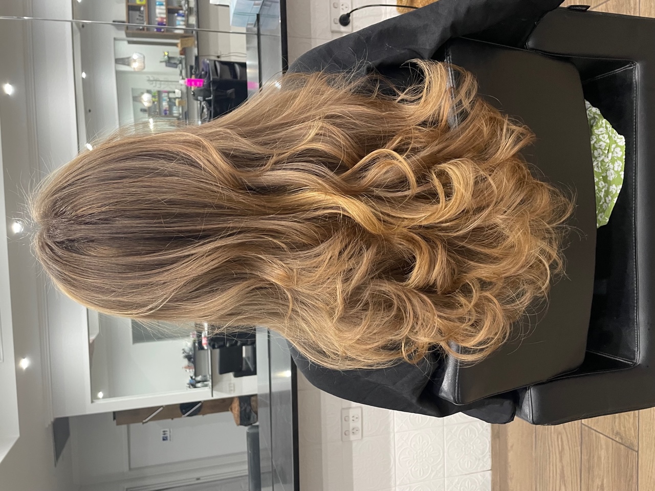 Long hair styling