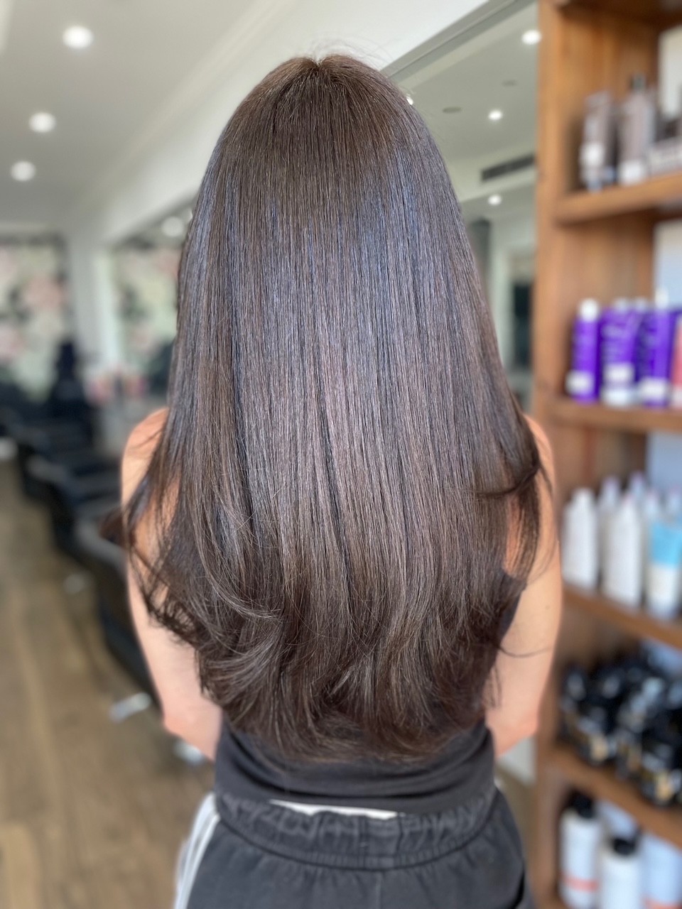 Long hair styling