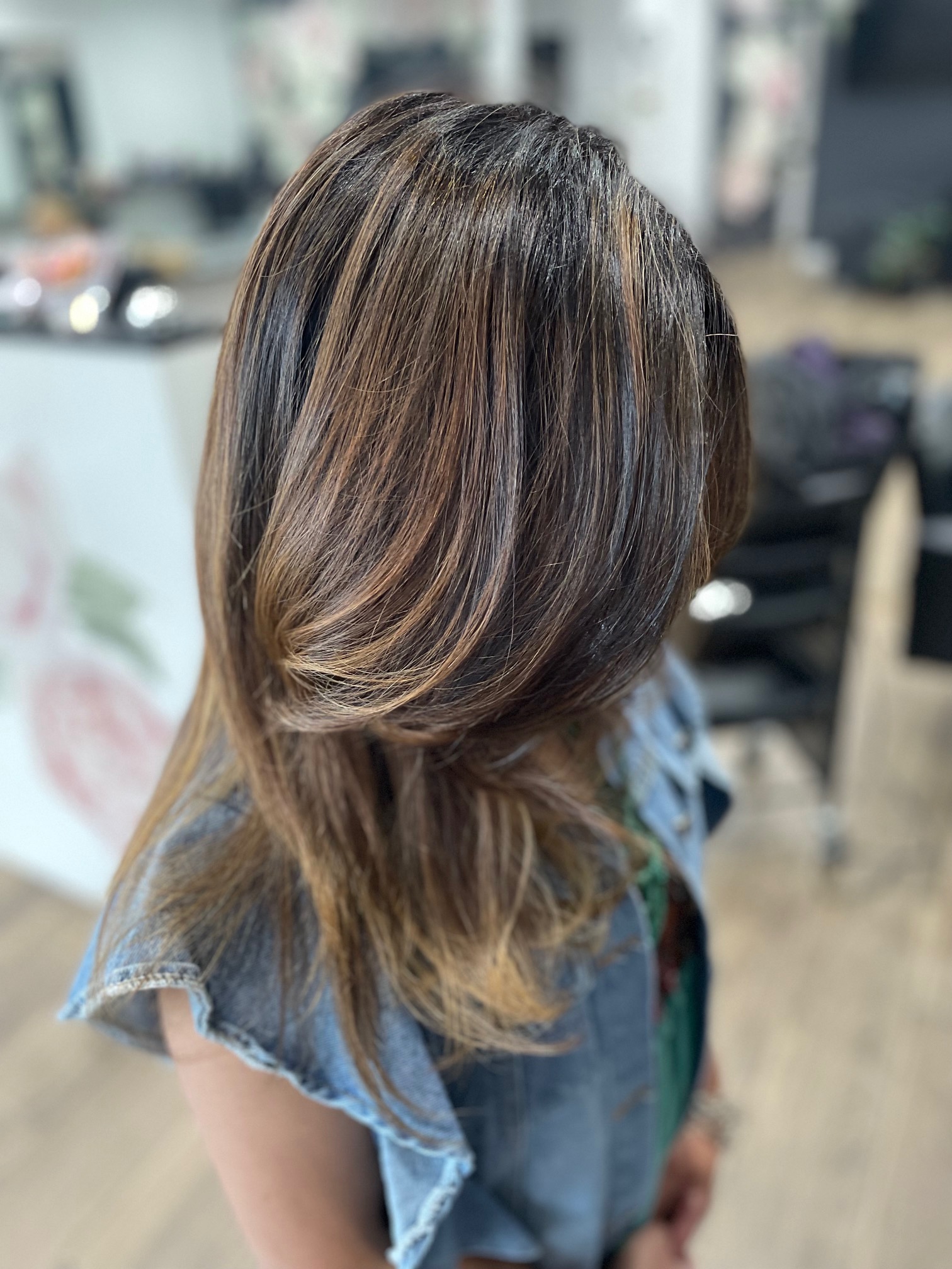 Long hair styling