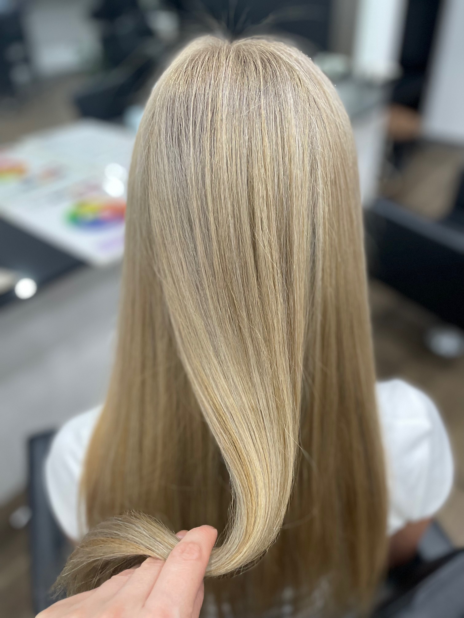 Long hair styling
