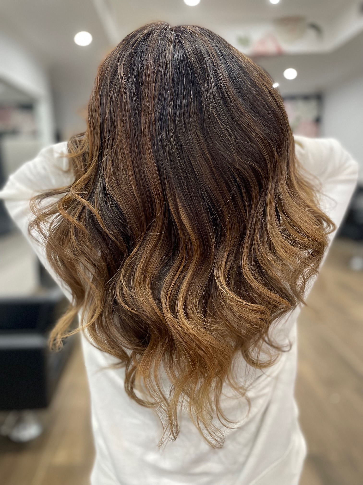 Long hair styling