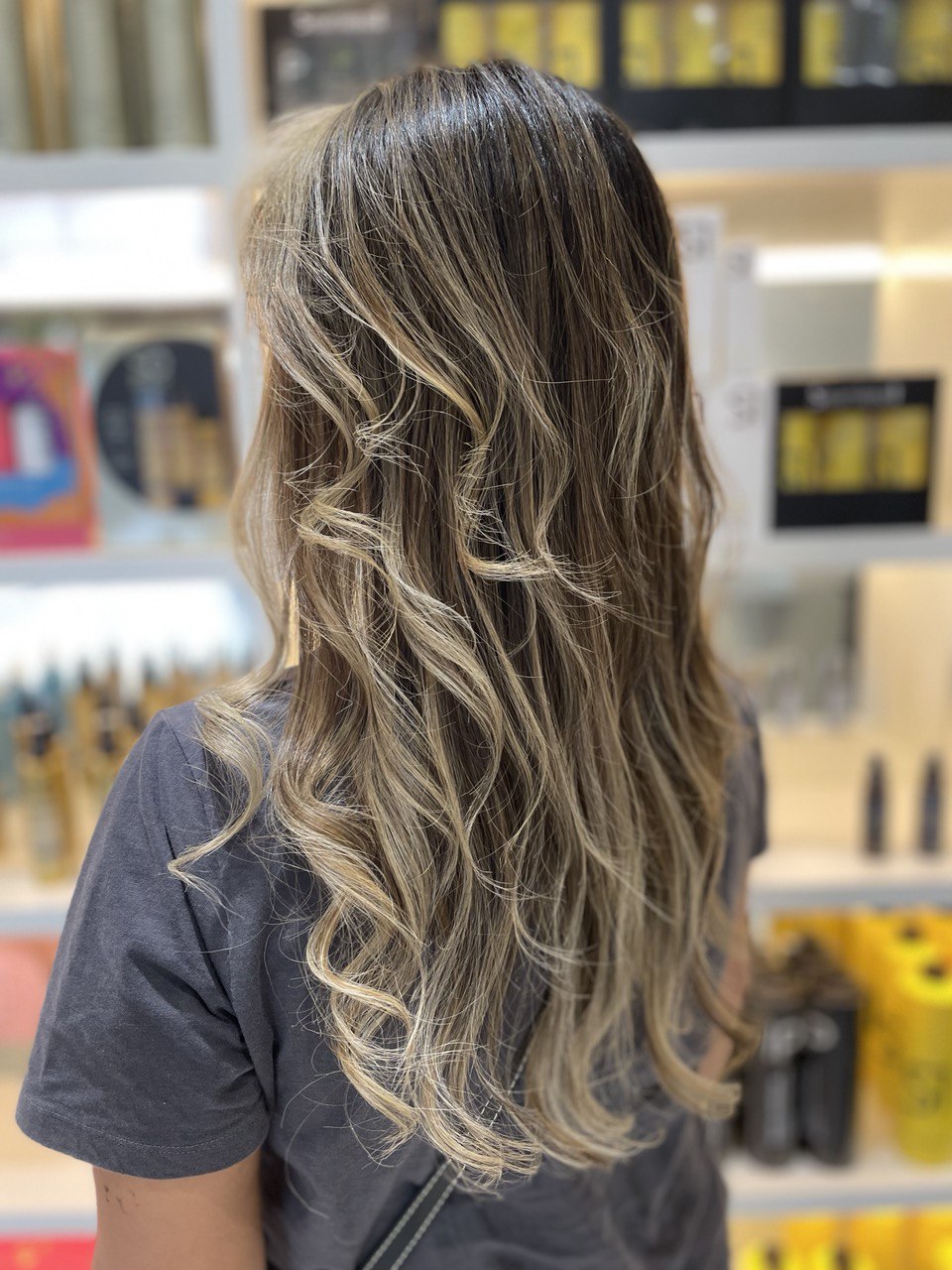 Long hair styling
