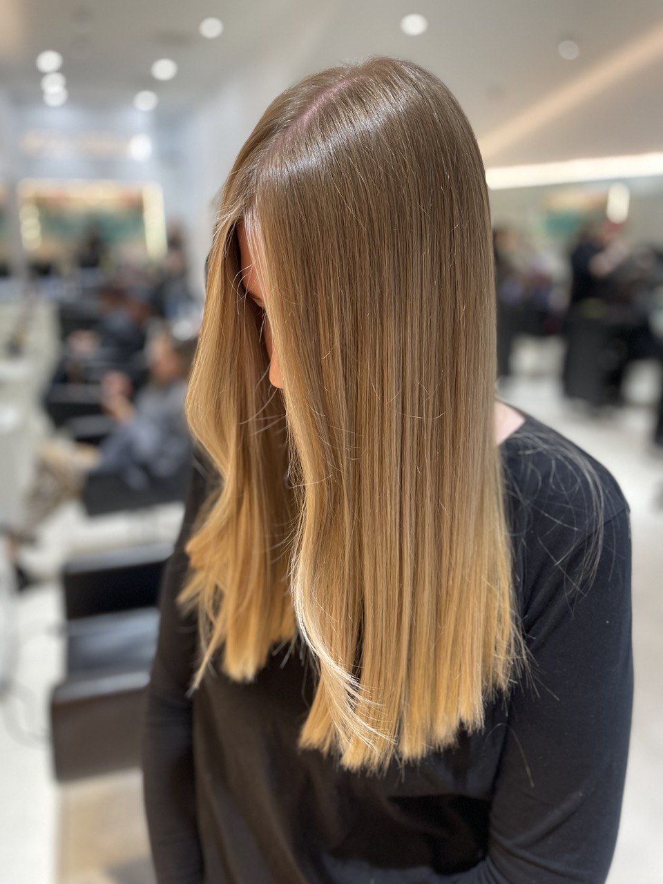Long hair styling